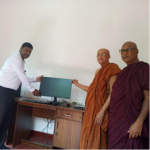 Mini Pc and the Monitor  donated by Mr. Bandula Darmathilake on behalf of the ALTEA Association